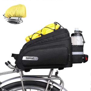 Sacoche De Coffre De Velo 12 L, Sacoche De Transport Arriere Pour Porte-Bagages, Sac De Transport Pour Velo Avec Housse De Pluie Et Bandouliere - Neuf