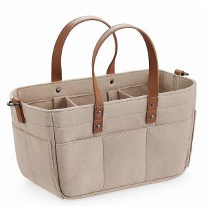 B&eacute;b&eacute; Feutre Rangement Chambre D'enfant Organisateur Panier Sac &Agrave; Couches Pour Nourrisson Avec Poign&eacute;e Changer Couche Enfants Storag - Neuf