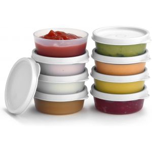 Ershi-Lot De 8 Récipients À Condiments Avec Couvercles - 65,2 G - Pour Vinaigrette - Petits Récipients De Stockage Avec Couvercles[8 - Neuf