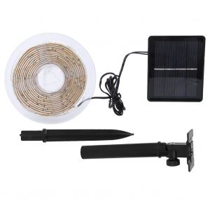 Bande Lumineuse Led Solaire Noire Etanche Et Douce, Lampe Decorative D'exterieur Intelligente Rvb, Noire - Neuf