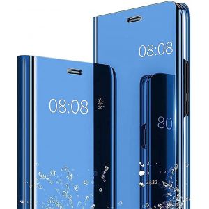 Kal-Housse Étui Pour Honor 200 Coque, Mirror Case Anti-Rayures Anti-Choc Housse De Protection Clear View Cover, Étui Cover Pour Honor 200.(Bleu) - Neuf