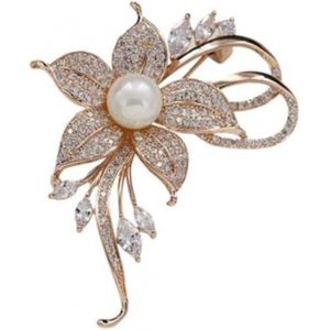 Broche Fleur Perle, Broche F&eacute;minit&eacute;, Broche Art, Broche Fleur, Accessoires Pull Pour Femmes, Filles, Dames - Neuf