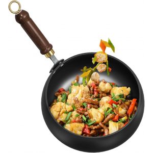 Jexnovashop-Faitout En Fer Forg&eacute; &Agrave; La Main Sans Rev&ecirc;tement Pour Une Cuisson Polyvalente (Sans Couvercle) - Neuf