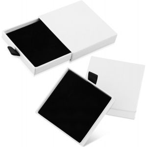 2 Pi&egrave;ces Boite Cadeau Bijoux Bracelet Cadeau Bo&icirc;te Ecrin Bijoux Petite Boite Carton Carr&eacute; Collier Boucles D'oreilles Bracelet Cadeau Bo&icirc;te Kraft Papier Bo&icirc;te Cadeau Vide De Rangement - Neuf