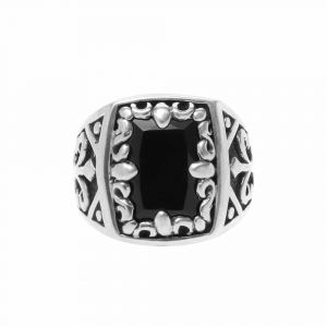 Chevali&egrave;re Homme Argent L'esprit Du Roi Onyx Noir - Neuf