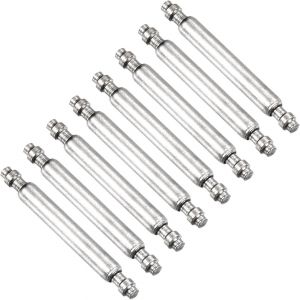 Kal-8pcs 1,5 X 11 Mm Montre Ressort Barre Épingles, Inox Acier Montre Bracelet Lien Broches Ressort Barres Réparation Outil Pour Métal Chaînes Cuir Bracelet Montre, Argent - Neuf
