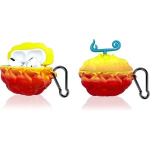 Coque silicone Fruit du Diable - pour AirPods Pro 2019 / Pro 2022 Gen 2 : Nanting coque de protection silicone anime fruit brûlant mignon drôle avec porte-clés sûr et pratique - Neuf
