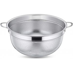 Lbgwp60-Passoirede Cuisine En Acier Inoxydable De 20 Cm Avec Poignées, Passoire De Cuisine Micro-Perforée Pour Pâtes, Fruits, Légumes, Inoxydable Et Poli Brillant, Non Toxique Et Passe Au - Neuf