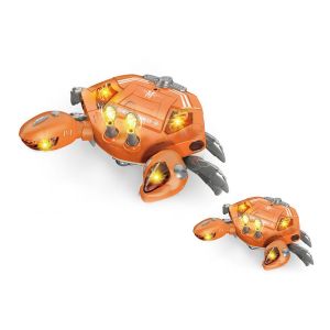 Crabe &Eacute;lectrique Rampant Avec Musique Et Lumi&egrave;res Pour Enfants - Orange - Neuf