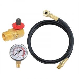 Kit De Reparation De Reservoir D'air Avec Soupape De Securite, Manometre Et Tuyau De Reservoir D'air De 1,2 M Pour Reservoir De Transport Portable - Neuf