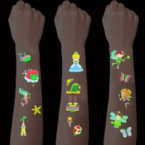 15 Feuilles De Tatouages Temporaires Lumineux Pour Enfants Imperm&eacute;able Cartoon Pirates Robots Pirate Tattoo Stickers Set Filles Gar&ccedil;ons Cadeau D'anniversaire Pour Enfants Party - Neuf