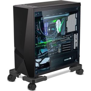 Support De Processeur Mobile R&eacute;glable Avec 4 Roulettes Pour La Plupart Des Pc (Noir) - Neuf