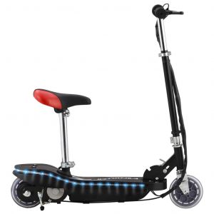 Trottinette Pour Enfants Avec Selle Et Led 120 W Noir - Neuf