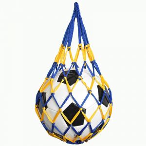 Filet De Football, Sac À Ballons En Maille Nylon, Sac À Filet De Basket-Ball, Filet En Maille Bleu Jaune - Neuf