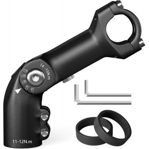 Subzonal-Potence De Guidon R&eacute;glable, Rehausseur De Guidon (-10&deg; &Agrave; +70&deg;), 31,8 Mm*110 Mm, Rehausseur De Guidon De V&eacute;lo, Design &Agrave; Six Trous, Rehausseur De Guidon De V&eacute;lo Pour Vtt/V&eacute;lo De Course/Bmx - Neuf