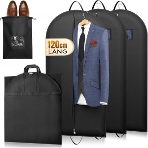 Subzonal-Housse Costume Homme Avec 1 Sac De Chaussures Durable, Housse Vetements &Agrave; Suspendre Imperm&eacute;able, Rangement Vetement Pliable Pour Penderie, Voyage, 120 X 60 Cm, Lot De 3 - Neuf