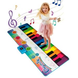 Costway Tapis De Piano Musical Pour Eveil - 8 Sons D'instruments,Musique Intégrée,Fonction D'enregistrement Et De Lecture - Neuf