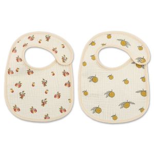 Lot De Deux Bavoirs Imperméables En Gaze De Poire, Bavoirs Pour Bébés Garçons Et Filles - Bavoirs Pour Bébés Filles Et Garçons - Bavoirs Grands Pour Nourrissons Et Tout-Petits - Neuf