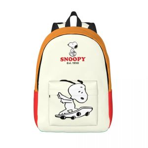 Sac à dos Snoopy Peanuts à double usage pour le travail, sac de rangement à compartiments multiples pour hommes et enfants, cadeau - Neuf
