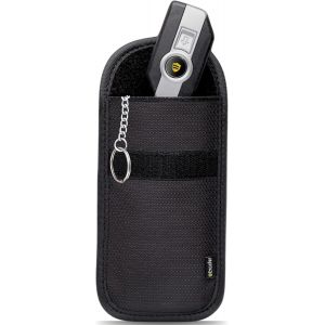 Etui Anti RFID et Ondes pour Clé de Voiture-Pochette Cage de Faraday-Blocage Signal,Anti Piratage,Antivol Auto,Protection Badge Télépéage. Ripstop (1 pochette Medium) - Neuf