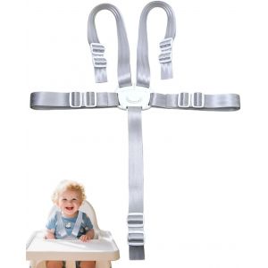 1 Ceinture S&eacute;curit&eacute; Pour Chaise Haute, Ceinture De S&eacute;curit&eacute; &Agrave; 5 Points, Ceinture De S&eacute;curit&eacute; Pour Enfants, Ceinture S&eacute;curit&eacute; De Rechange, Ceinture De S&eacute;curit&eacute; Multifonctionnelle Pour Enfants - Neuf