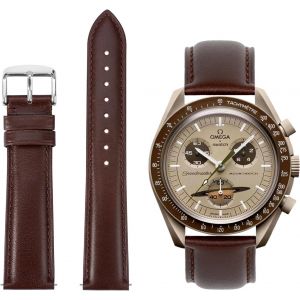 Kal-Bracelet Omega X Swatch Moonswatch U2013 Cuir Bracelet De Moonwatch Montre Homme Femme U2013 Dégagement Rapide Bracelet Pour Swatch Omega 20mm Remplacement - Neuf