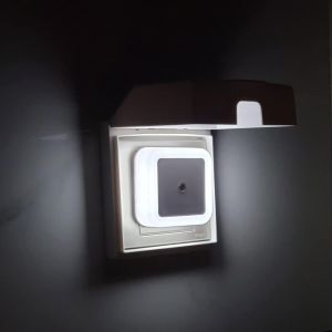 Veilleuse LED sur prise, veilleuse enfant prise électrique, veilleuse avec capteur de lumière, veilleuse murale chambre, pour bébé / salon / cuisine / escalier / couloir (blanc) - Neuf