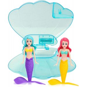 KAL-Lot De 2 Sirène Avec Coquille Bleu Jouets De Plongée Pour Piscine,Sinkers Sirène Pour Enfants Jouets Piscine,Petites Sirènes Jeux Piscine Cadeau Pour Enfant Fille 3-12 Ans Entraînement Sous-Marin - Neuf