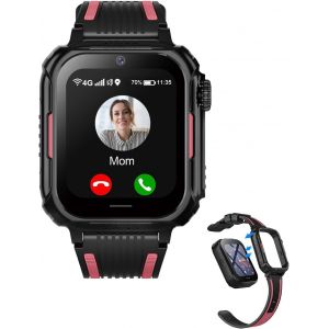 Montre Connectée Enfant Gps 4g Montre Telephone Étanche Avec Wifi Appel Vidéo Sos Mode Classe Notification De Vibration Smartwatch Enfant Cadeaux Pour 5-12 Garçons Filles[Z334] - Neuf