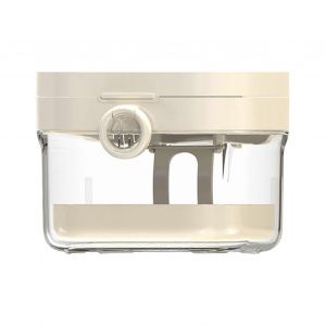 Dent Bo&icirc;te De Rangement Avec Des Outils De Nettoyage Des Dents Et Le Trempage Des Plateaux, De L'hygi&egrave;ne, De La Convivialit&eacute;, 9,2 X 7.1 X 9,6 Cm, Blanc - Neuf