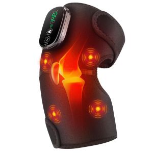 Jgd-Grande Genouill&egrave;re Chauffante Avec Vibration, Coussin Chauffant Sans Fil Pour Genou, 4 Moteurs, 5 Modes De Massage, Genouill&egrave;re Chauffante, Masseur Chauffant Rechargeable De 5000 Mah - Neuf