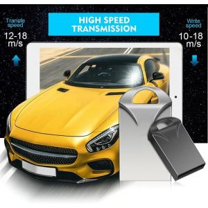 Super Mini USB Flash Drive U Disk Thumb Drive Suspension Drive with Waterproof and Dustproof and Shock Resistant (Black 32GB) - Neuf