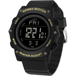 Montre Militaire Digitale Homme Etanche 50m Atm Montre Num&eacute;rique Montre De Sport Pour Homme Avec R&eacute;tro&eacute;clairage Led,Alarme,Chronom&egrave;tre,12/24 Heures.[J842] - Neuf