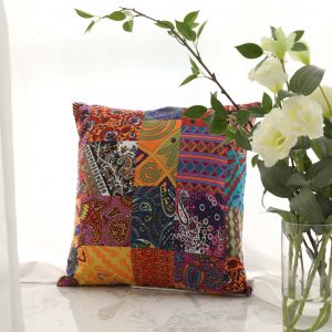 Housses De Coussin Mandala 60x60 Cm, Taies D'oreiller Décoratives En Coton Et Lin, Taies D'oreiller Carrées Imperméables Bohèmes À Motifs Floraux Pour Canapé, Salon - Neuf