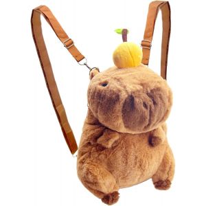 Sac à Dos Capybara,Sac Scolaire Capybara,Sac Capybara,Sac à Dos Peluche Mignon Capybaba,Sac à Dos Scolaire Capybara,Capybara Coup Le Sac D'école,pour Les Enfants Des Garçons.[B600] - Neuf
