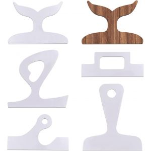 5Pcs Modèles De Poignée De Planche À Découper À Charcuterie En Acrylique, Modèle De Routeur De Planche À Découper Modèle De Traçage Pour Le Travail Du Bois (5 Styles) - Neuf
