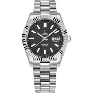 Ik Montre Hommes Femmes Calendrier Bracelet M&eacute;tal.[J215] - Neuf