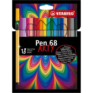 Feutre Dessin Pen 68 - Etui Carton Arty X 18 Feutres De Coloriage Pointe Moyenne - Gamme Arty - Neuf