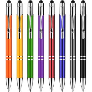 2 en 1 Stylets Capacitifs Universels pour les &eacute;crans tactiles appareils,haute sensibilit&eacute; Fit Apple iPad comprim&eacute;s iPhone Kindle Samsung Galaxy,stylos &agrave; bille(8 X couleur mixte) - Neuf