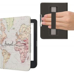 &Eacute;tui Compatible Avec Kobo Clara 2e Coque-&Eacute;tui &Agrave; Rabat Magn&eacute;tique Tablette Ereader Similicuir Avec Sangle-Noir-Multicolore - Neuf