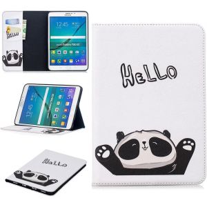 Tablet Étui Pour Samsung Galaxy Tab S2 8,0 Pouces (Sm-T710 T715 T713 T719) Pu Cuir Couverture Magnétique Housse Panda Say Hello Motif Stent Fonction Flip Cuir Pour Galaxy Tab S2 8,0 - Neuf
