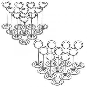 20pcs Placecard Holders Metal Table Number Holders Nom Cartes Détenteurs Mémo Clip Pour Fête De Mariage O - Neuf