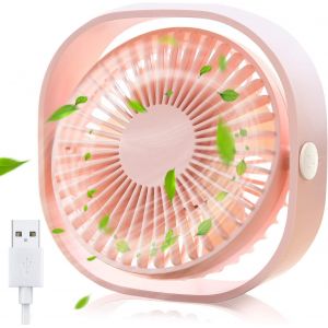 Petite Personnels USB Bureau, Ventilateur, Portable 3 Vitesse Alimenté par USB, Bureau, Ventilateur, Vent Fort, Calme, Idéal pour la Maison, Bureau, Voiture, de plein air - Neuf