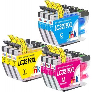 Starink LC3219XL pour Cartouche d'encre Brother LC3219 LC3217 pour Compatible avec Brother MFC-J5330DW MFC-J5335DW MFC-J5730DW MFC-J5930DW MFC-J6530DW MFC-J6930DW (3 Cyan, 3 Magenta, 3 Jaune - Neuf