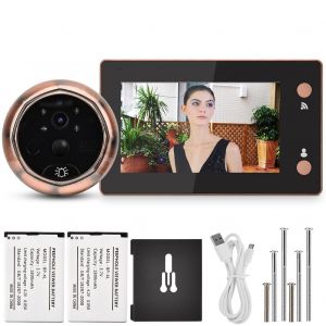 Camera de surveillance Wi-Fi HD 720p de 4,3 pouces avec vision nocturne et detection de mouvement - Neuf