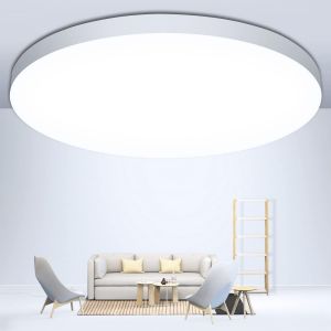 Kal-Ouila Plafonnier Led, Luminaire Plafonnier 24w 2000lm 6500k Plafonnier Salle De Bain Ip44 Plafonnier Chambre28 Cm Applicable À Salle De Bain, Chambre, Cuisine, Salon, Balcon, U200eylxdd450-24w - Neuf