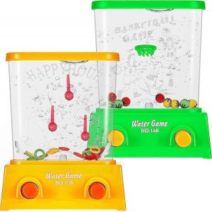 2 pi&egrave;ces jeu d'eau portable arcade anneau d'eau tables d'eau pour jouets de plage jeu amusant de f&ecirc;te pour diff&eacute;rents &acirc;ges - Neuf