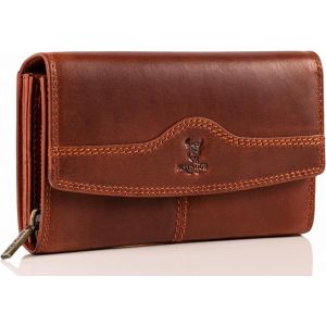 YEMAESRE-Lima - Grand Portefeuille Pour Femme Avec Emballage Cadeau Élégant - Portefeuille Pour Femme En Cuir Avec Protection Rfid - Portefeuille De Luxe Pour Femme, Marron Vintage., 18 X 9.5 X 3 Cm - Neuf