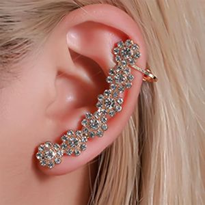 Kal-Cristal Oreille Clip Boucle D'oreille Cubique Zircone Strass Fleur Octogone Oreille Grimpeur Crawler Boucle D'oreille Cz Cluster Oreille Manchette Wrap Boucle D'oreille Bijoux Pour Femmes - Neuf