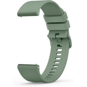 22mm Bracelet De Montre En Silicone, Souple Bracelet De Replacement En D&eacute;gagement Rapide Avec Boucle En M&ecirc;me Couleur Homme Femme 22mm, Vert Olive - Neuf